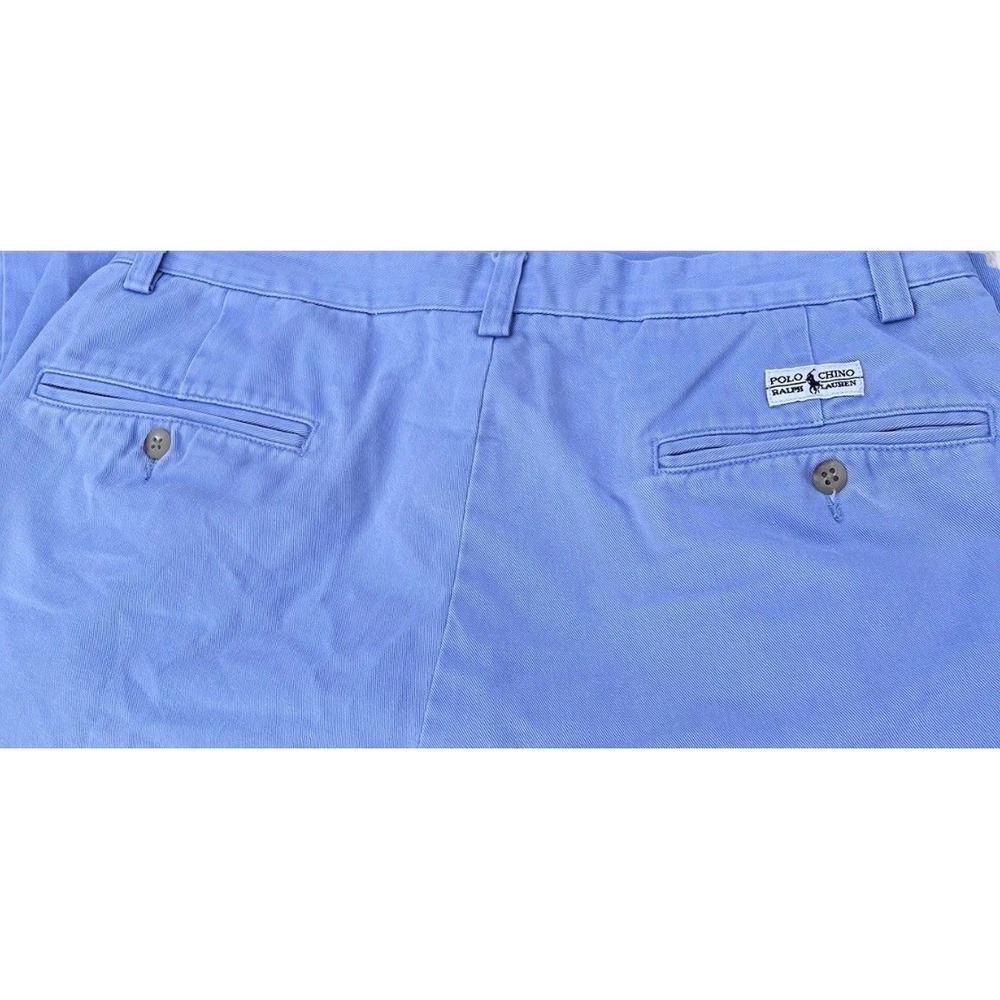 Vintage Polo Ralph Lauren Chino Pants Mens Blue Preppy Faded VTG - Picture 2 of 14